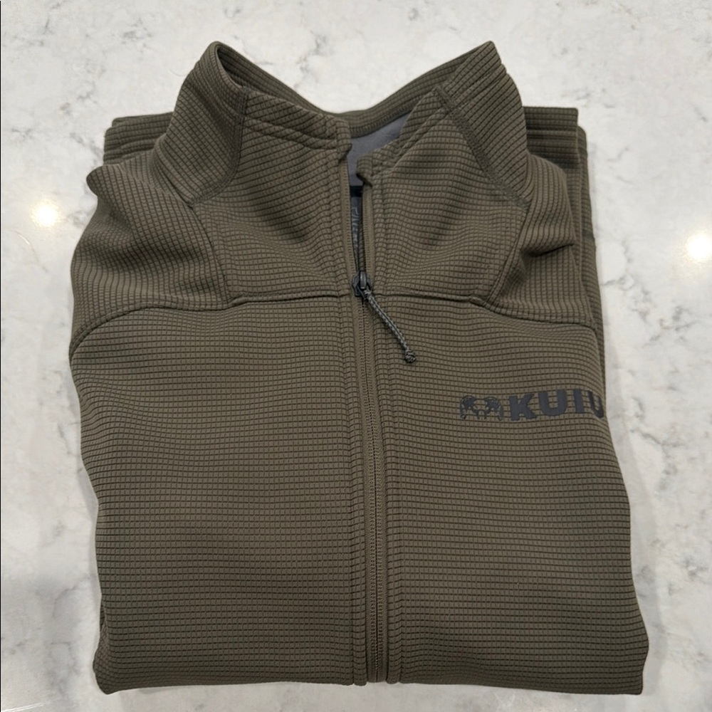 KUIU Peloton 240 Full Zip Wind Resistant Fleece Jacket Men’s Hunting-Olive - Picture 8 of 8